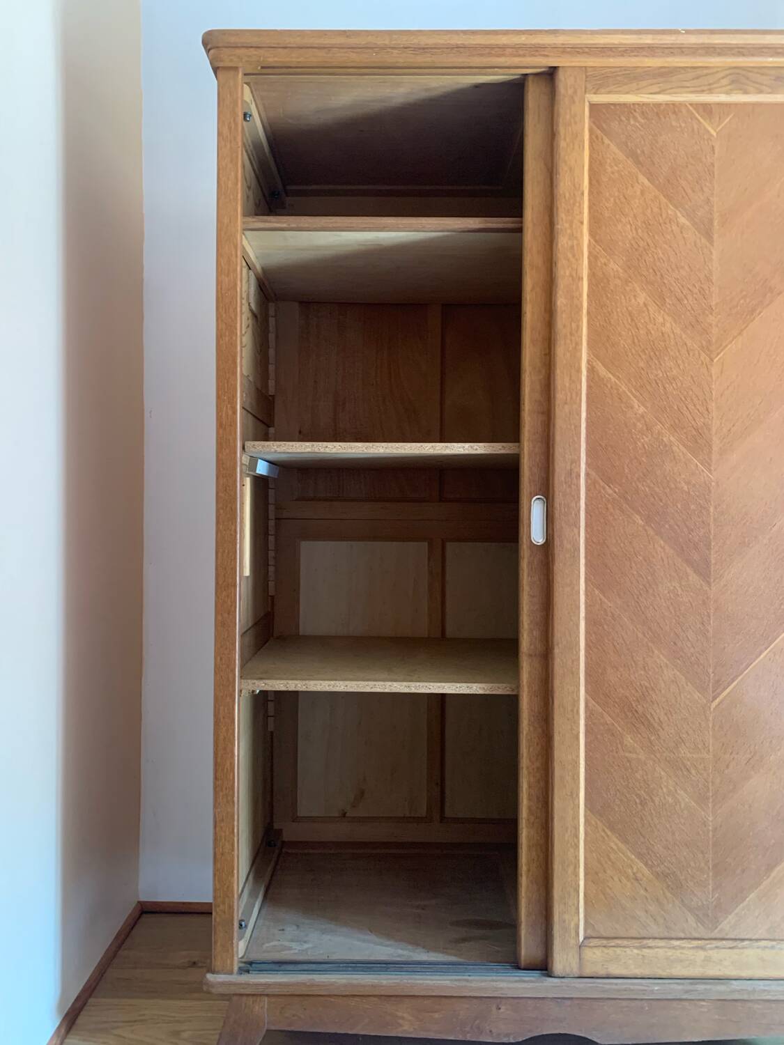 Vintage wardrobe with compass feet