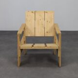 Crate lounge chair, in the style of Gerrit Rietveld, 1980s