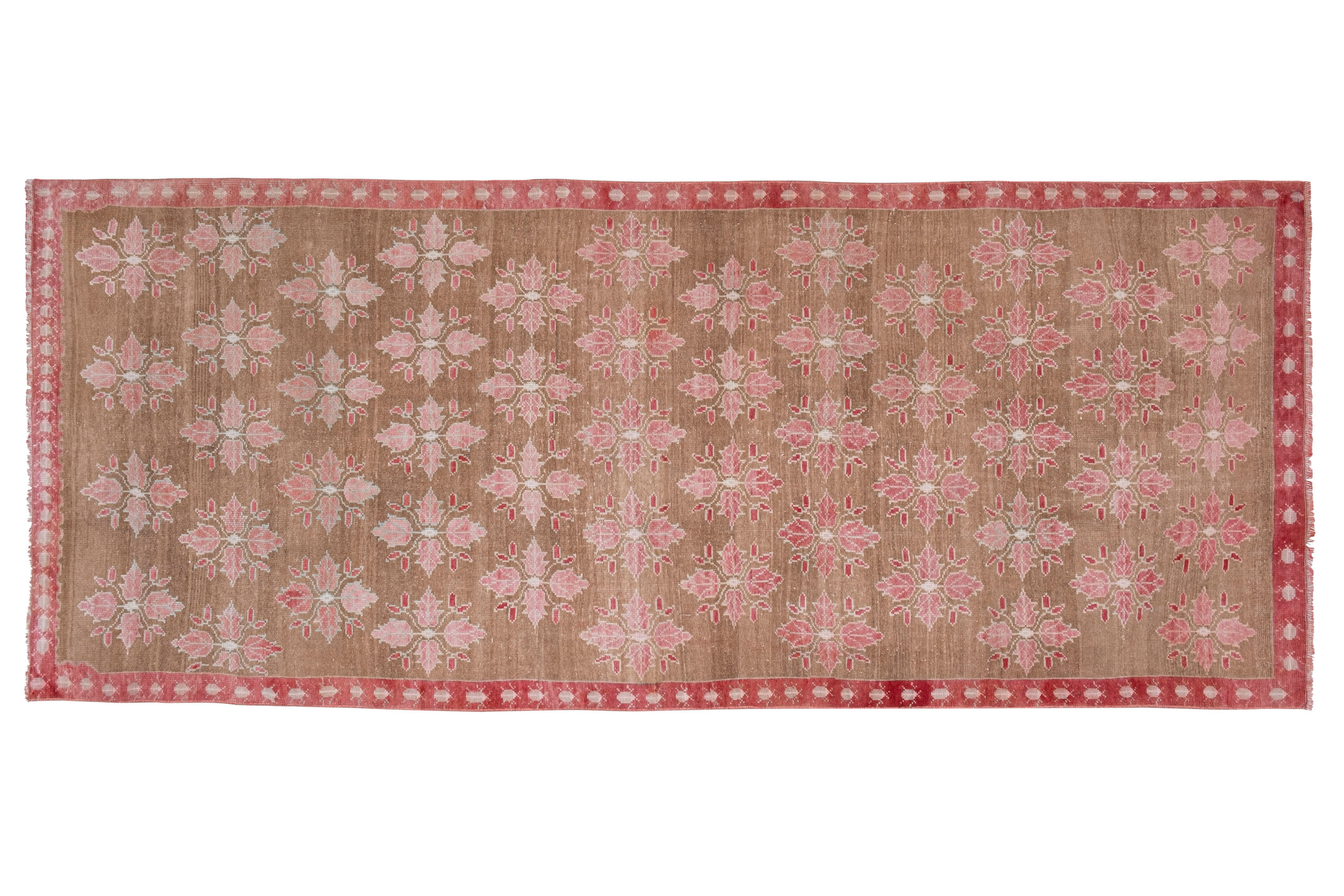 Vintage Floral Turkish Karapinar Rug 4'3" X 10'4"