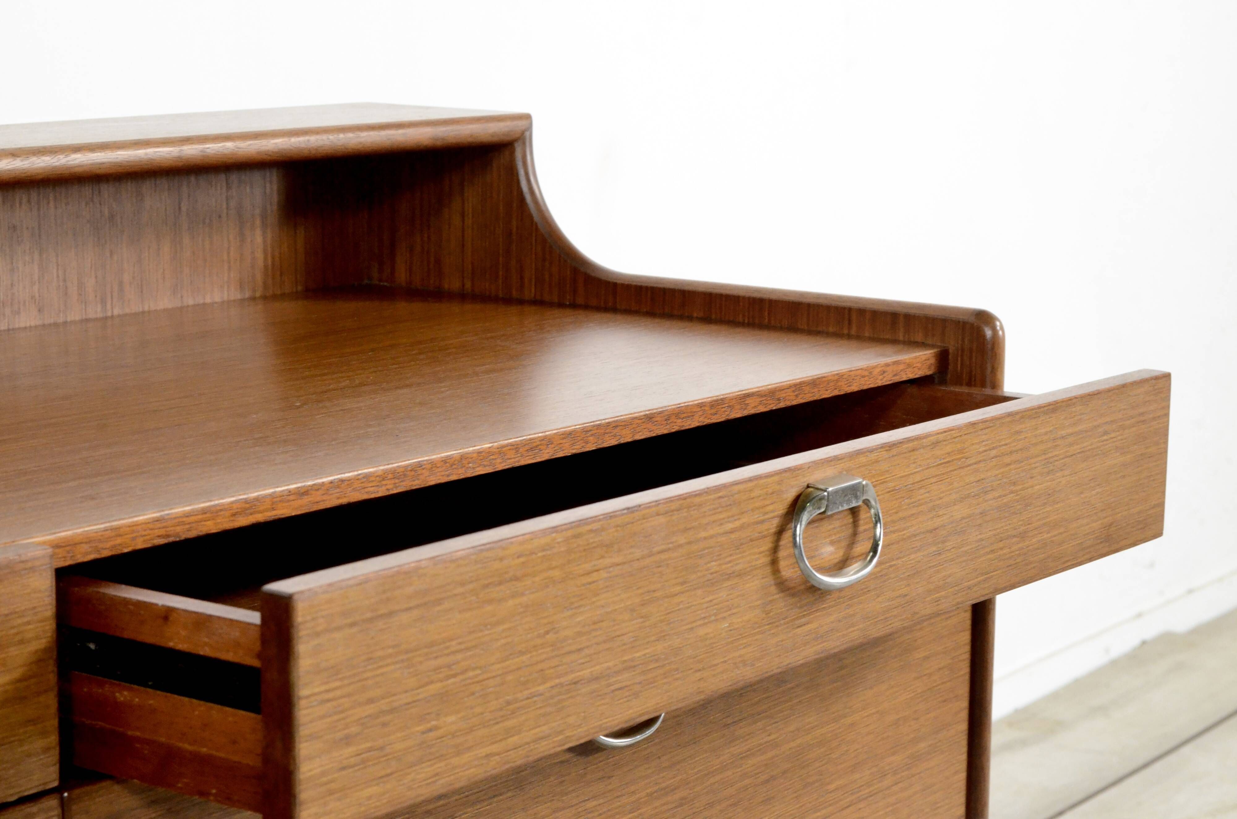 Midcentury Meredew Sideboard / Chest Of Drawers In Walnut. Vintage Modern / Retro / Scandinavian / D