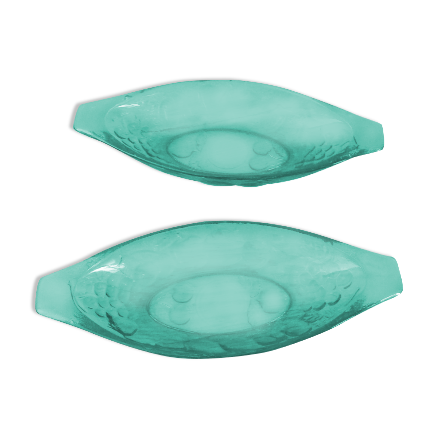 2 Glass raviers. vintage
