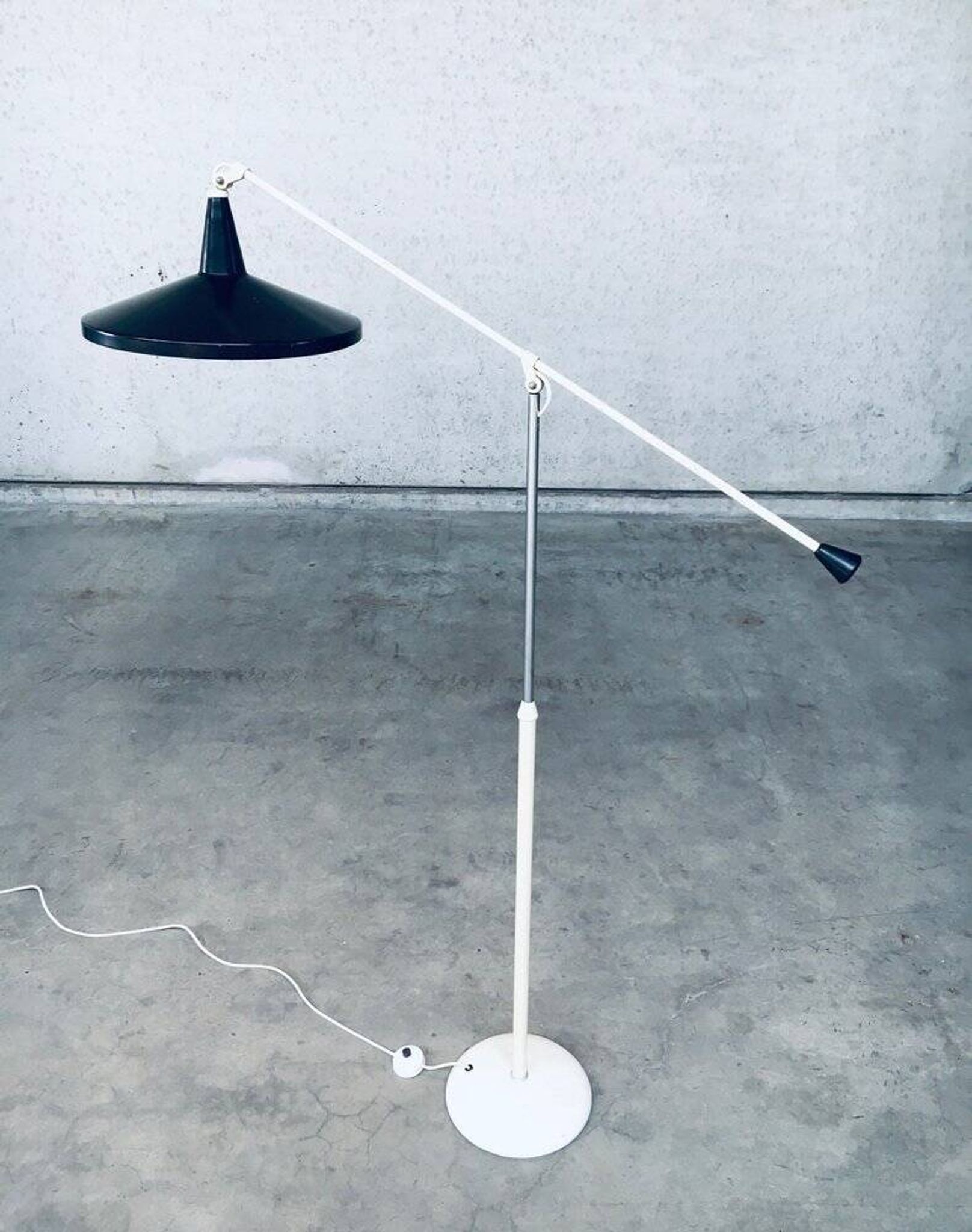 Panama Floor Lamp in Black by Wim Rietveld for Gispen, 1957