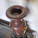 Antique Vases In Griotte Marble And Black Marble, Grand Tour, 19th Century