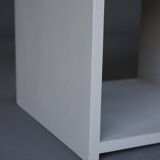 Tabouret cube minimaliste en contreplaqué. Années 1960