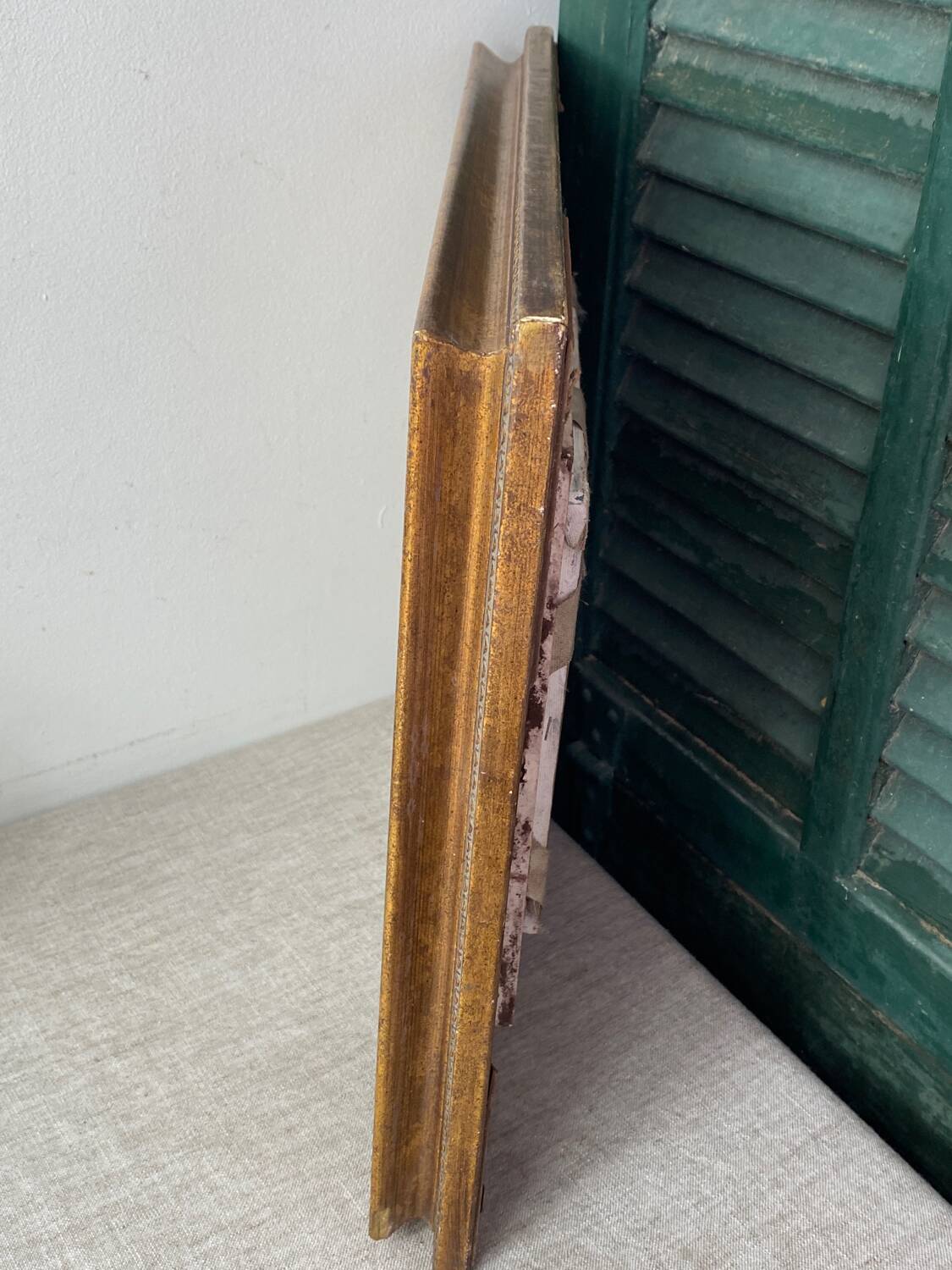 Oil on canvas, seaport scene