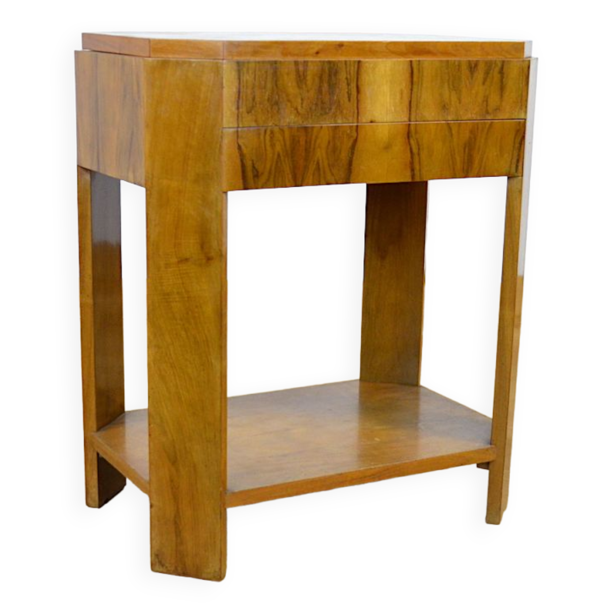 Art Deco walnut pedestal table 1930