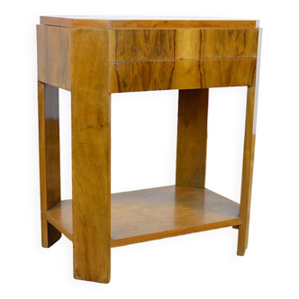 Art Deco walnut pedestal table 1930