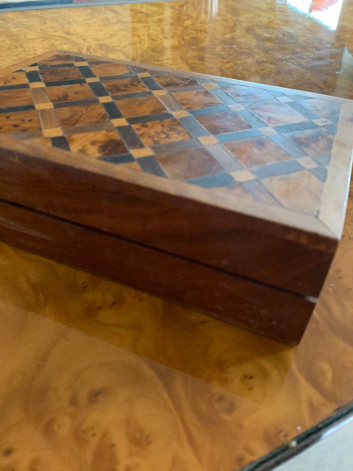 Old marquetry box