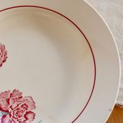 Vintage hollow plate from Saint-Amand, ironstone, Antibes design.