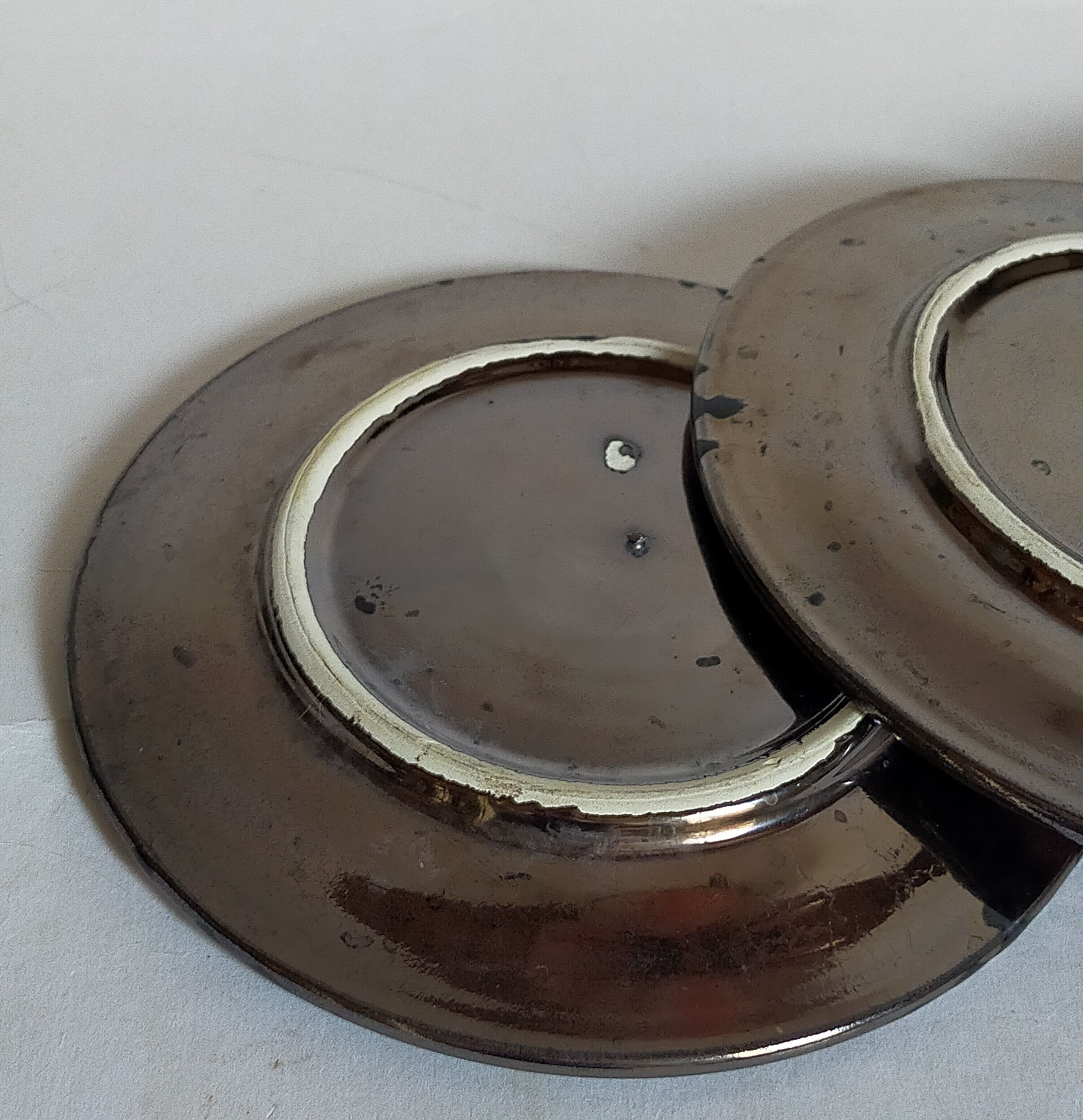 Three ceramic dessert plates from Vallauris 50s