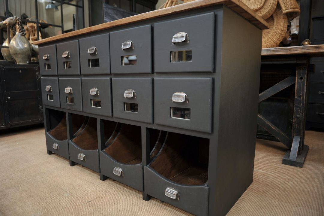 Commercial furniture in fir with drawers 1930