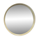 Beige vintage round mirror in a space style / wall mirror