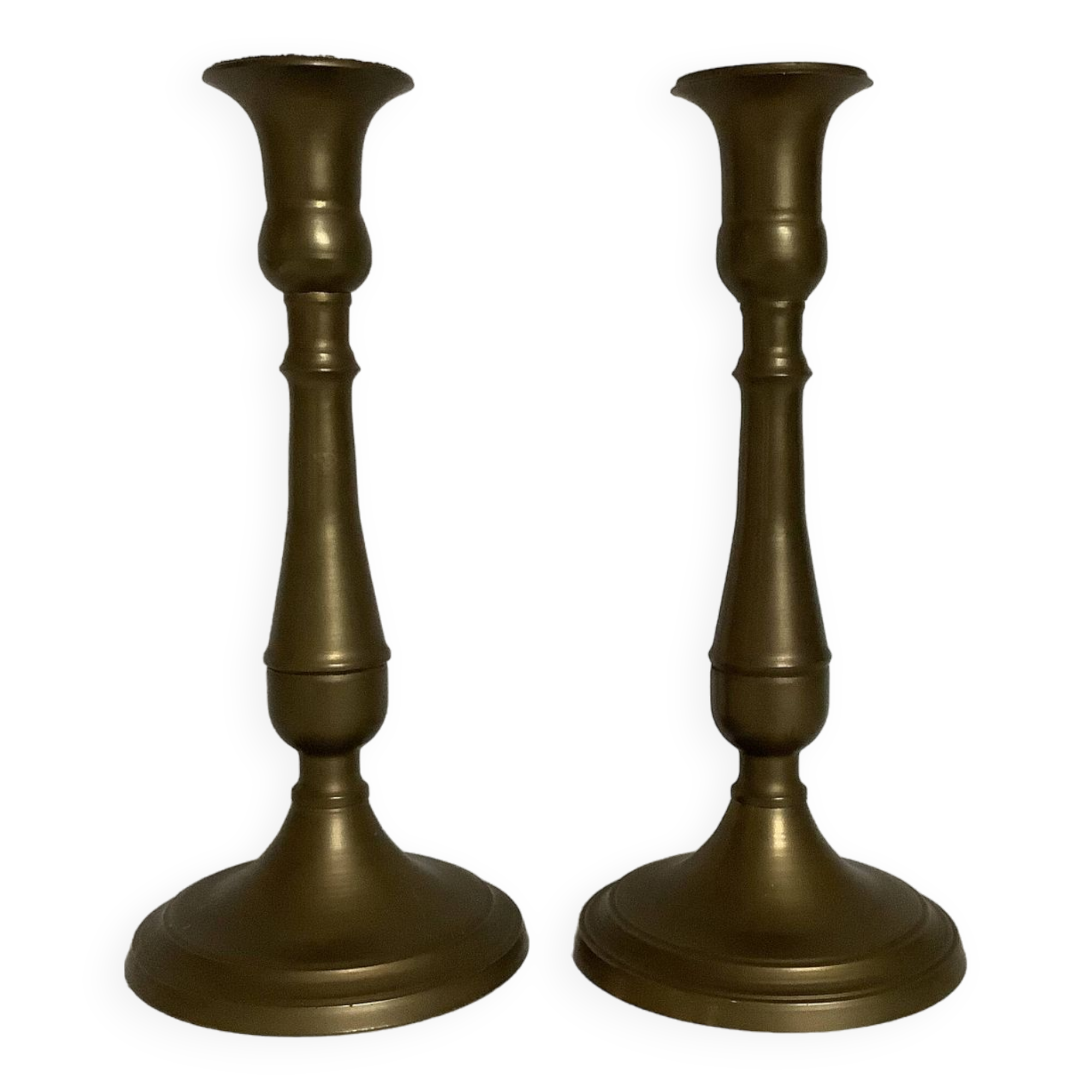 Pair of brass candlesticks