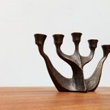 Vintage German brutalist metal candlestick by Dalbeck.