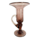 Bougeoir en verre soufflé et bullé