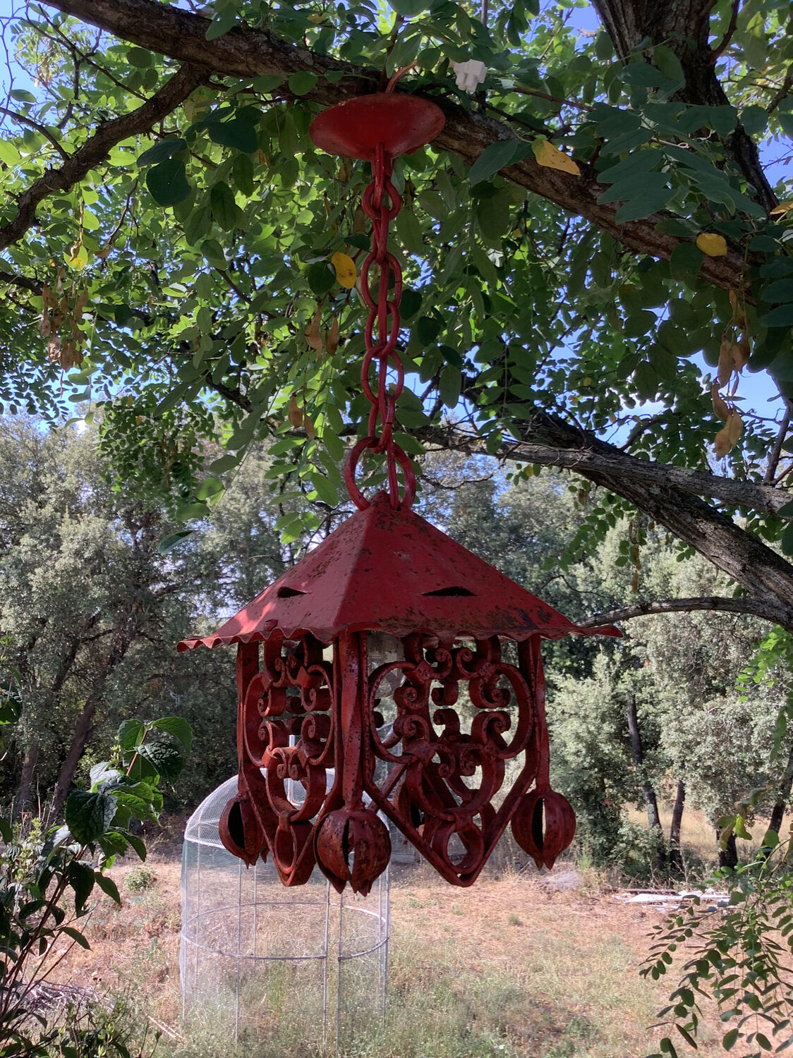 Vintage wrought iron lantern