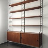 Scandinavian bookcase shelves Nisse String 1960s