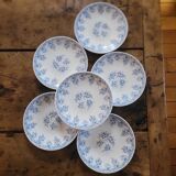 Rivanel blue opaline dessert plates – 1960s