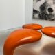 Banc vintage en résine 1970