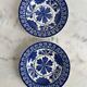 Set of two Choisy Le Roi ironstone plates.