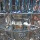 Art Deco bee-shaped vase in thick crystal