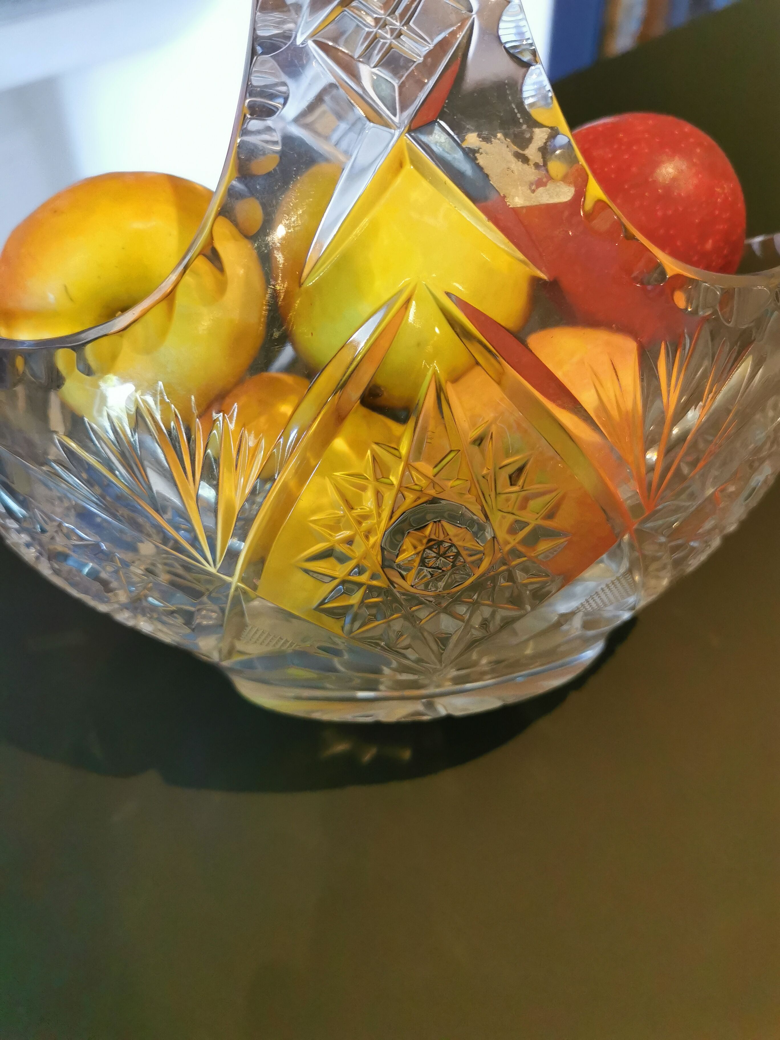 crystal fruit bowl