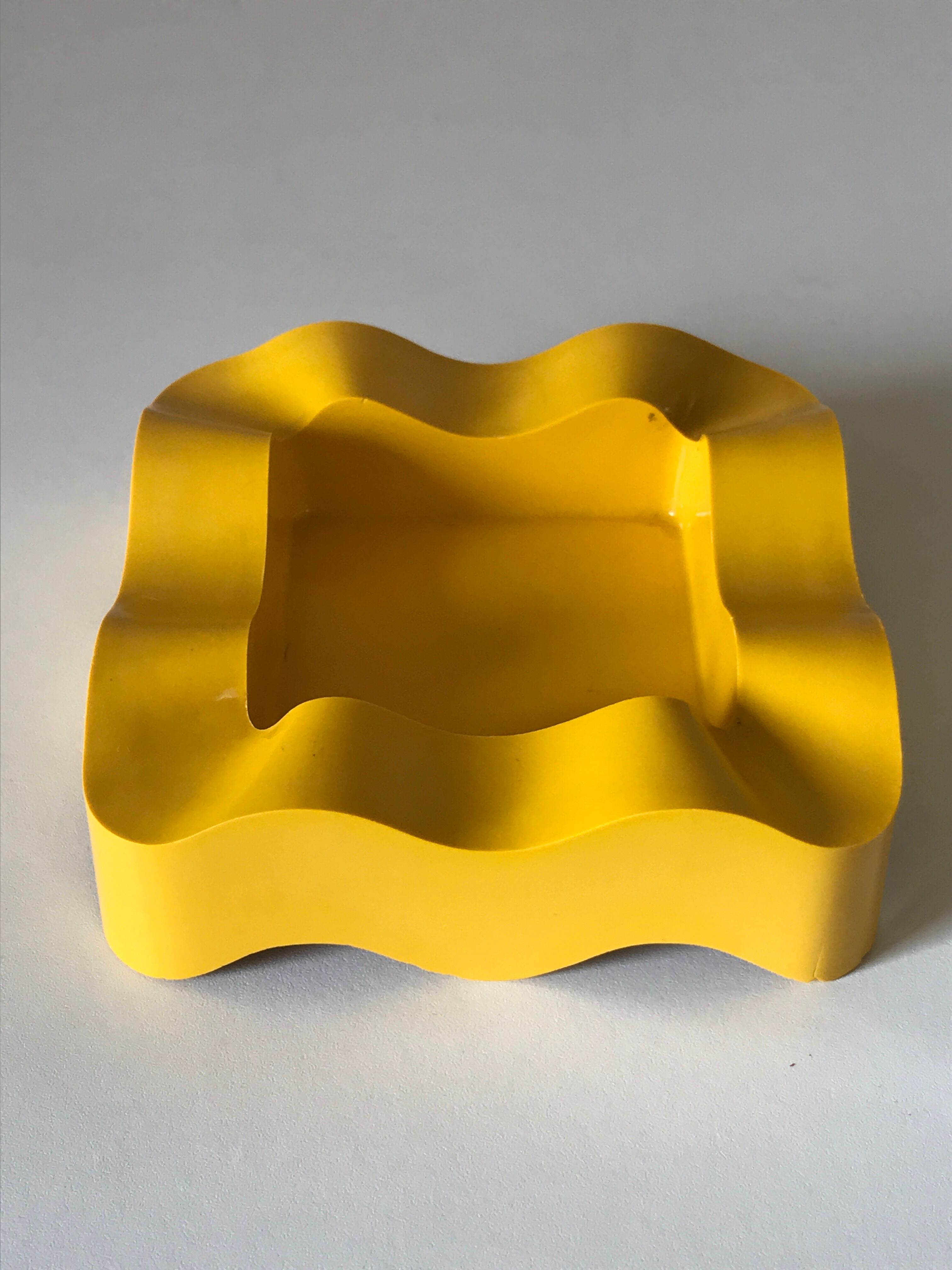 Yellow ashtray vintage design 1970