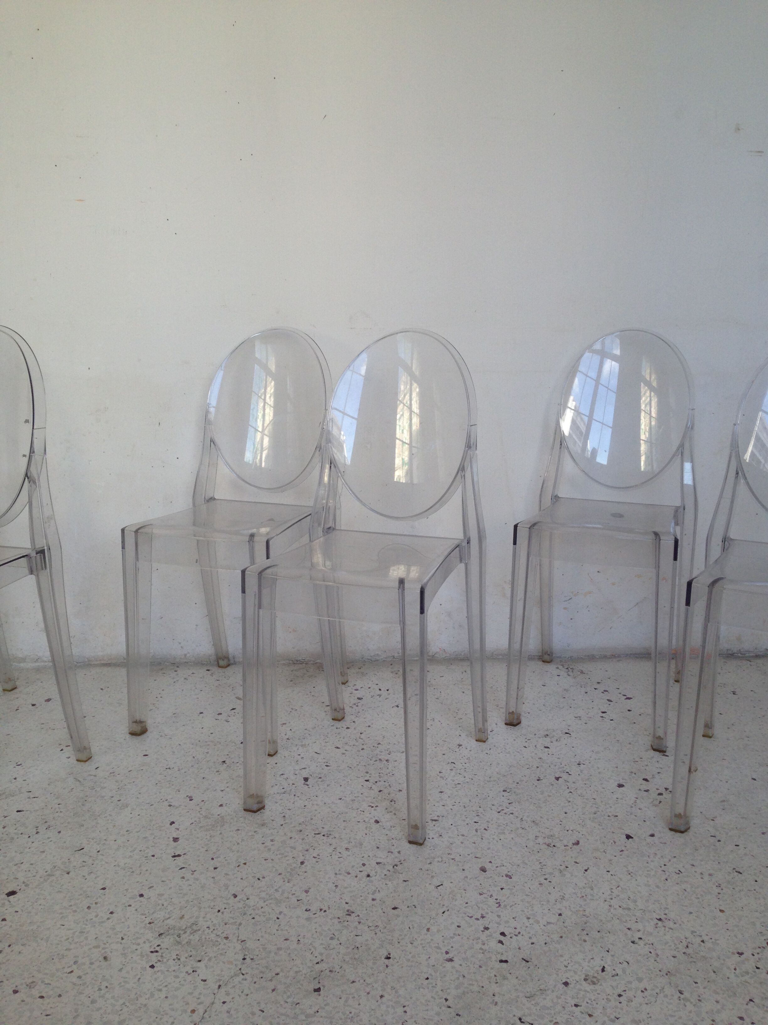 Set of six chairs Victoria Ghost design P. Starck for Kartell