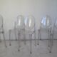 Set of six chairs Victoria Ghost design P. Starck for Kartell