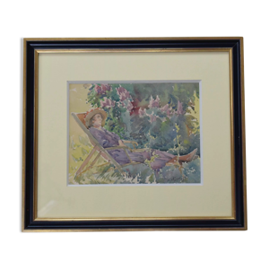 Aquarelle signée Emile Rondinet,