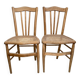 Paire chaises cannees bistrot