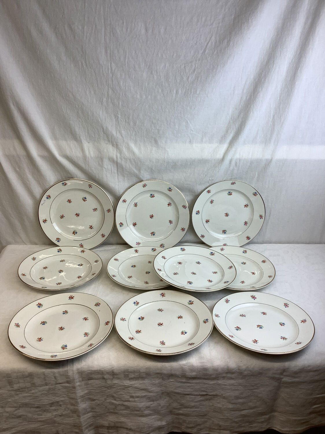 Vintage flat plates made in France Digoin