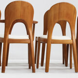 Vintage Danish dining chairs by Niels Koefoed solid teak, set of 10