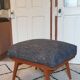 Gray compass foot pouf bench