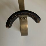 Patère Adnet en bronze et cuir 1950