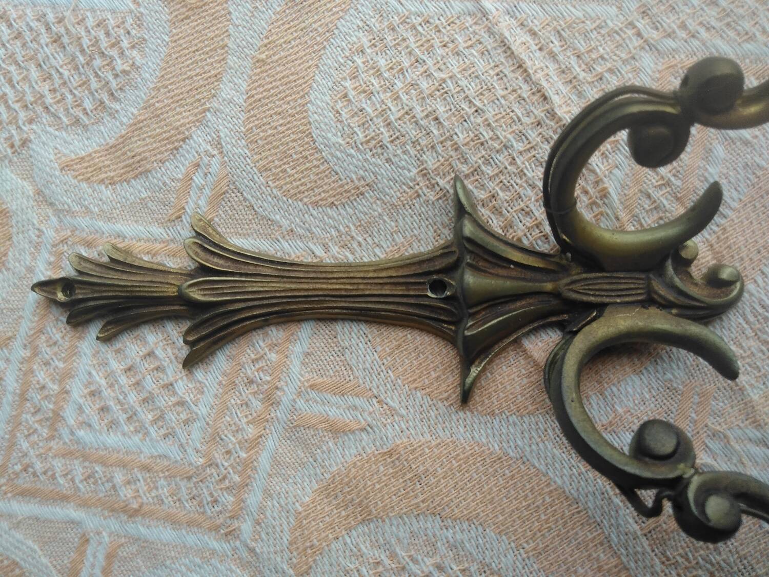 Pair of vintage bronze wall lights