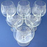 Suite of six tasting glasses of colorless crystal cognac