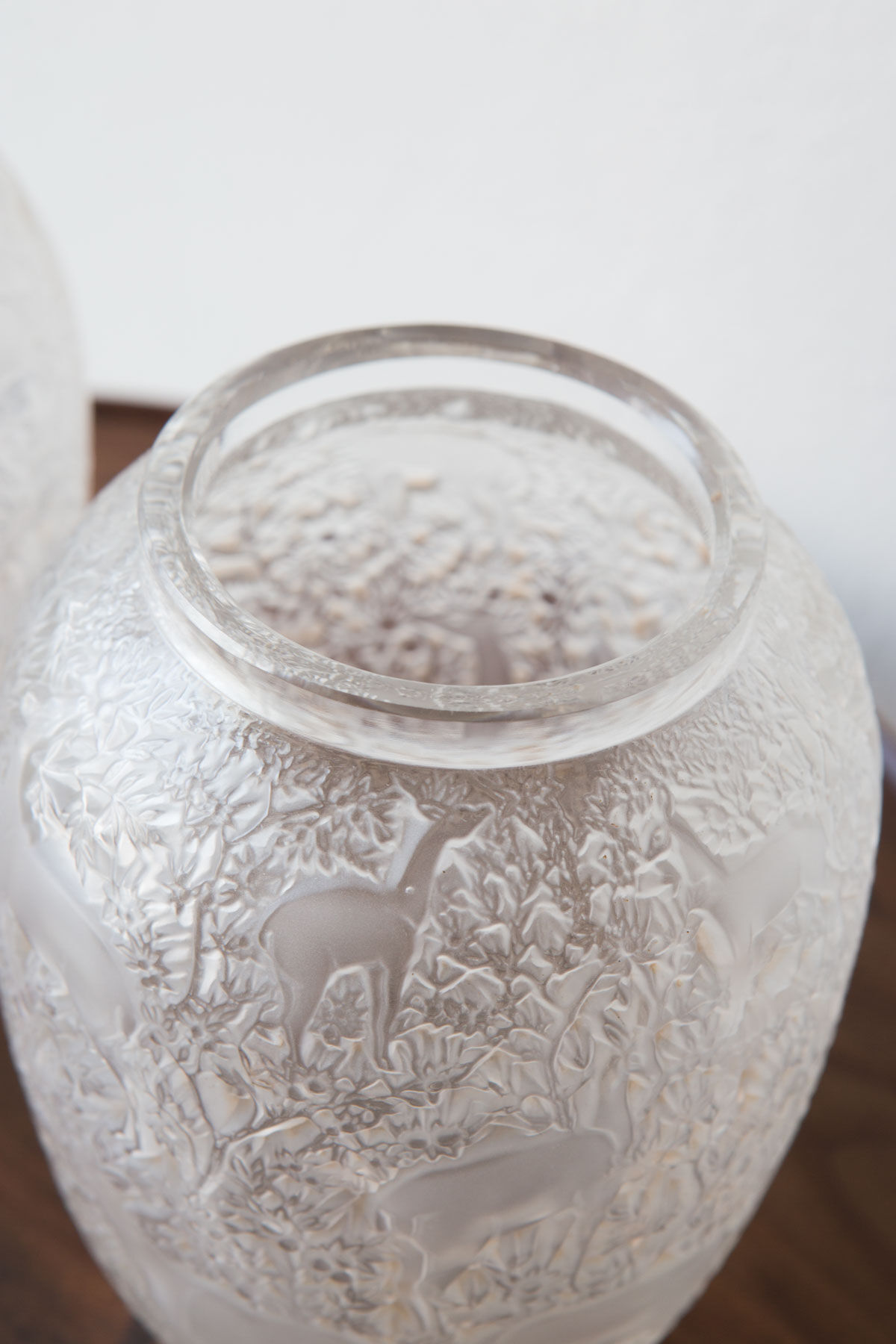 Paire vases modèle Biches Lalique