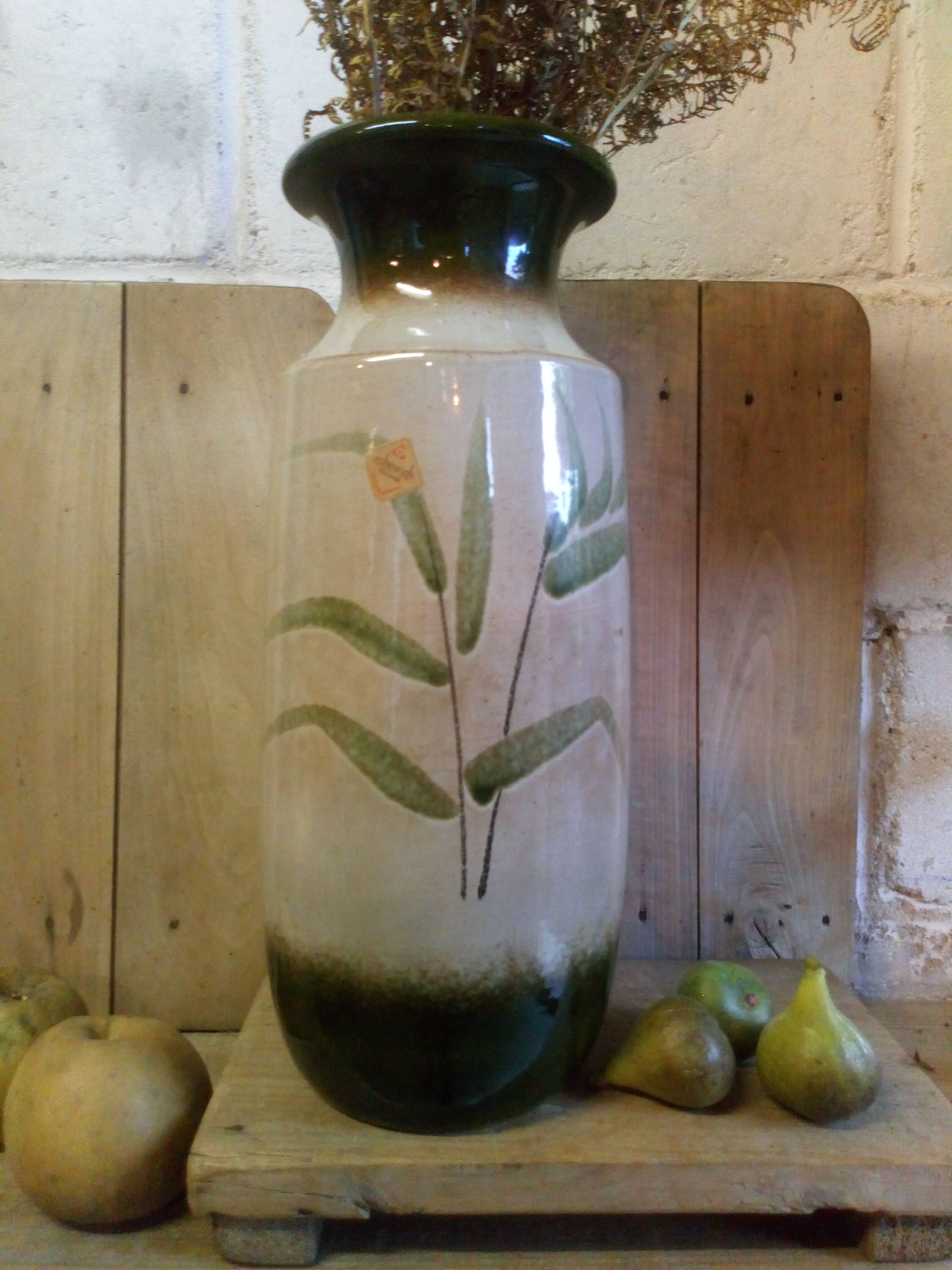 Vintage West Germany ceramic bamboo vase