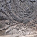 Crown cast iron fireplace plate