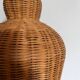 Vintage woven wicker lamp