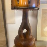 Lampe céramique cuivre Accolay vintage