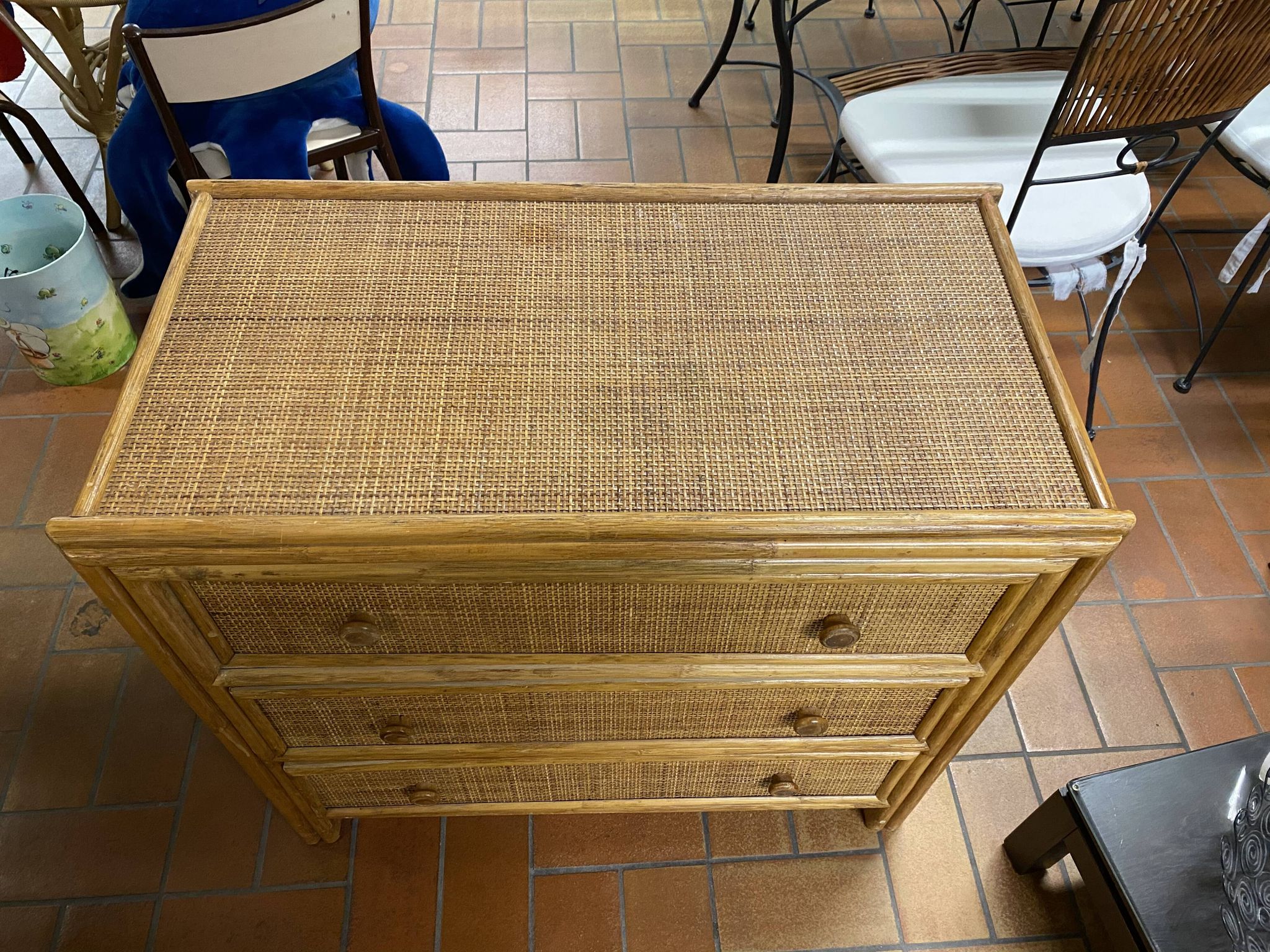 Bamboo chest of drawers