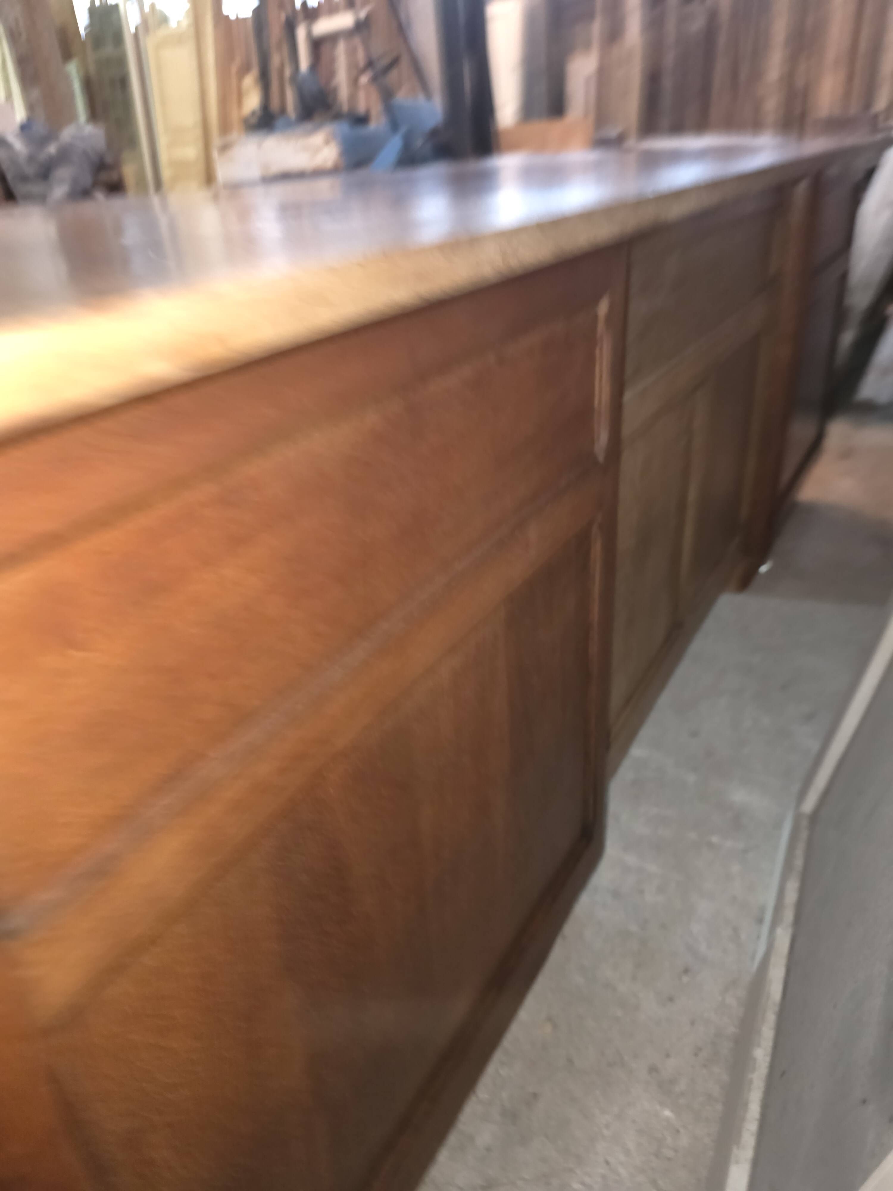 Bureau ministre XXL en chêne , 220 × 95 cm