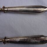 2 dessert serving cutlery art deco silver filled and silver metal