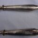 2 dessert serving cutlery art deco silver filled and silver metal