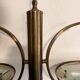 Vintage Space Age Italian Modernist Brass Gold Chandelier