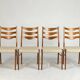 4-piece set Danish teak chair Arne Wahl Iversen vintage chairs