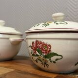 Old Saint Amand: pair of soup tureens or broth tureens from the late 19th century