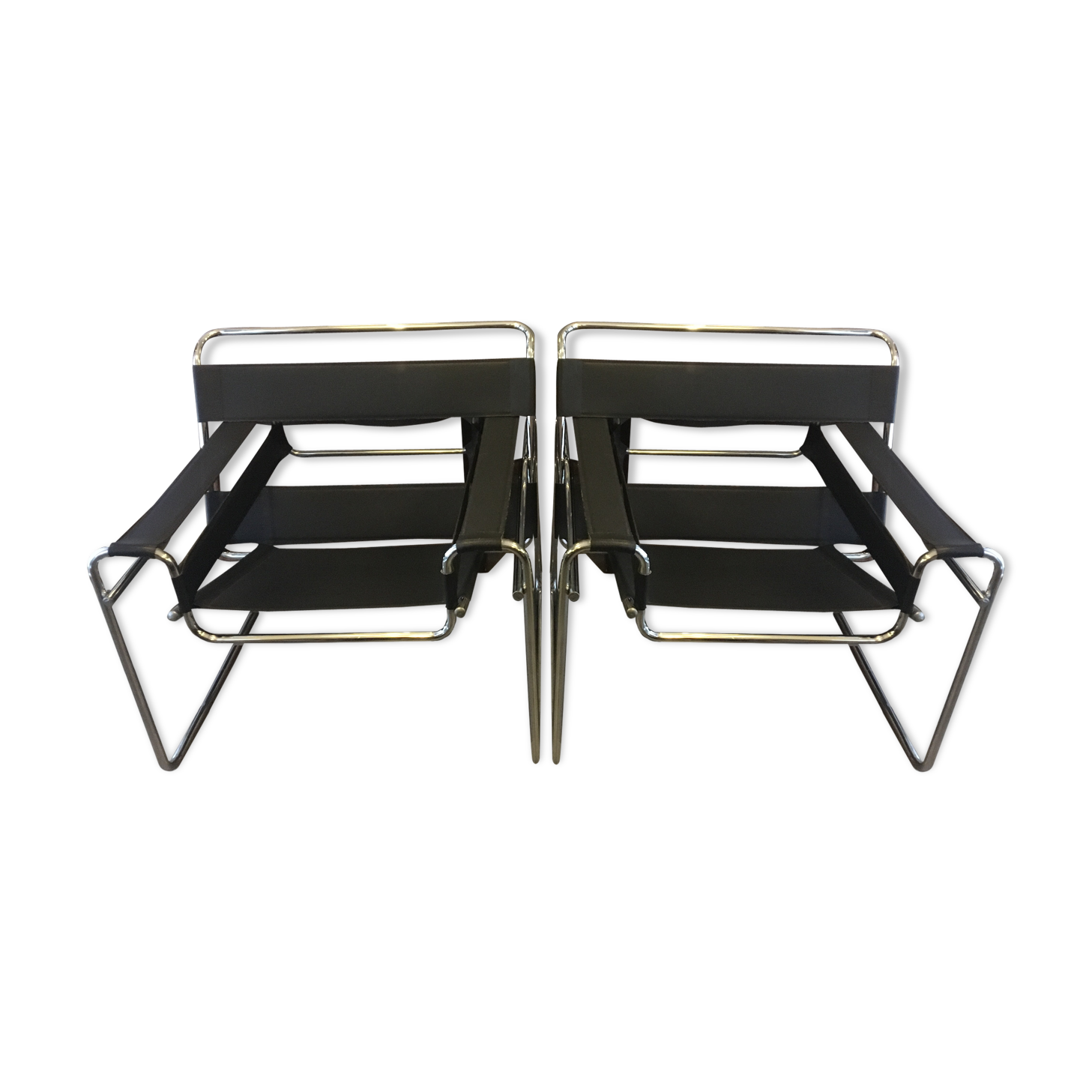 Series of 2 armchairs Wassily by Marcel Breuer